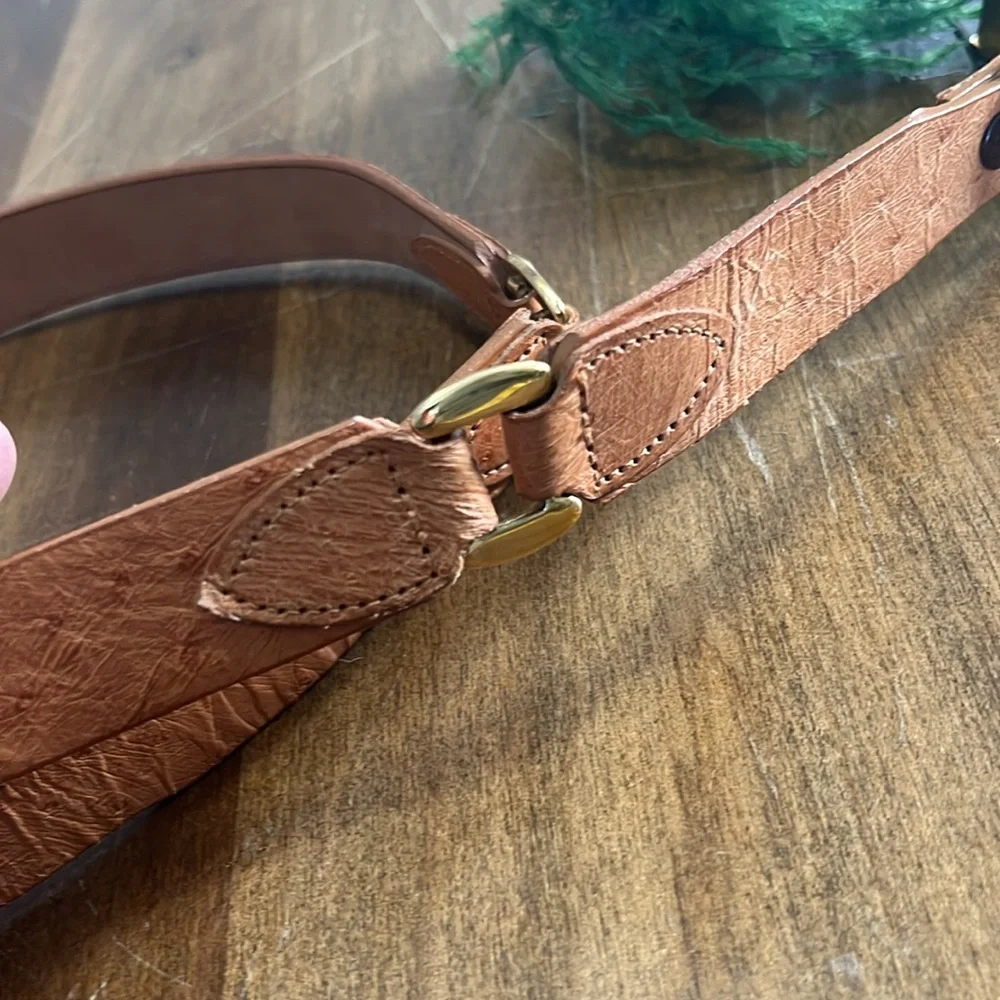 Genuine Ostrich leather belt